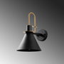 Opviq Arco - 15040 Lámpara de Pared de Metal Negra